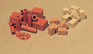 Vollmer Brick Piles & Pipe HO Scale Model Railroad Building Accessory #45241