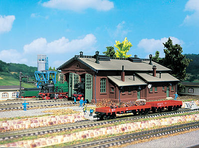 Vollmer Double Track Engine Shed Kit N Scale Model Railroad Building #47608