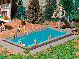 Vollmer Swimming Pool Kit N Scale Model Railroad Building Accessory #47668
