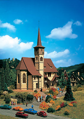 Vollmer Ditzingen Church Kit N Scale Model Railroad Building #47736