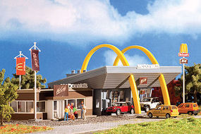 Vollmer McDonald's Restaurant w/McCafe Kit N Scale Model Railroad Building #47766