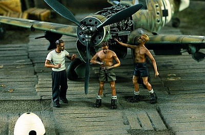 Verlinden Ground Crew/Summer Resin Model Military Figure Kit 1/48 Scale #1332