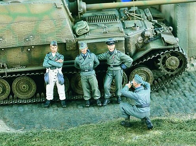 Figurines Résine Verlinden 1/35 - Équipage Char Allemand WW2 - 2 Soldats - Neuf