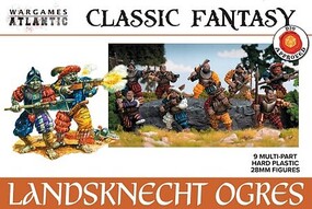 Wargames Fantasy Landsknecht Ogres (9) Plastic Model Multipart Fantasy Military Figure Kit #cf6