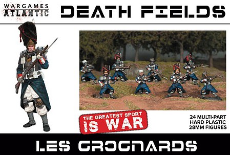 Wargames Death Fields Les Grognards with Weapons (24) Plastic Model Multipart Military Figure Kit #df2