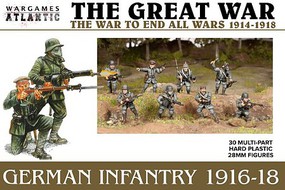 Wargames The Great War German Infantry 1916-1918 (30) Plastic Model Multipart Military Figure Kit #gw1