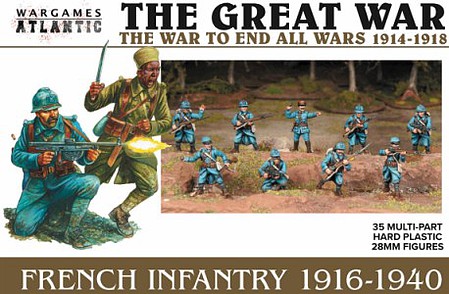 Wargames The Great War French Infantry 1916-1940 (35) Plastic Model Multipart Military Figure Kit #gw2