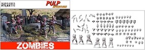 Wargames 28mm Pulp Adventure- Zombies (30) w/Various Era Type Heads