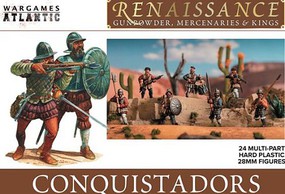 Wargames Renaissance Conquistadors (24) Plastic Model Multipart Military Figures Kit #rn1