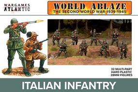 Wargames World Ablaze WWII Italian Infantry (32) Plastic Model Multipart Military Figures Kit #wa3