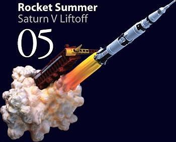 Royal-Museum Saturn V Liftoff Rocket Summer Space Program Plastic Model Kit #10005
