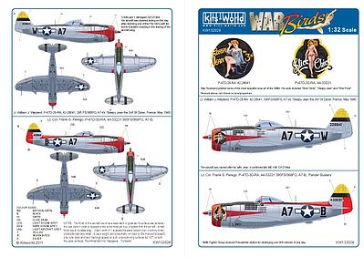Warbird P47D Sleepy Jean the 3rd, Slick Chick Plastic Model Aircraft Decal 1/32 Scale #132028
