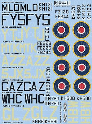 Warbird RAF Mustang Aces Plastic Model Aircraft Decal 1/32 Scale #132106