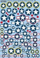 Warbird 1/72 Cocarde Stars & Bars for USAAF Bombers & Fighters 1921-1946