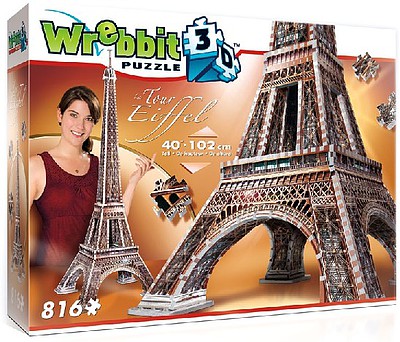 Wrebbit Wrebbit 3D- Eiffel Tower, France Foam Puzzle (916pcs)
