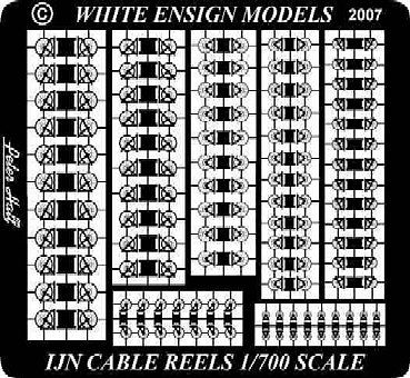 White-Ensign IJN Cable Reels Plastic Model Ship Accessory 1/700 Scale #783