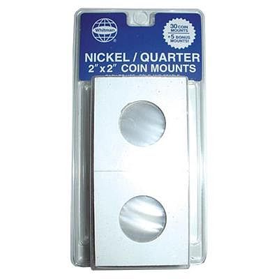 Whitman Nickel-Quarter Mylar Coin Mounts Coin Collecting Book and Supply #2683