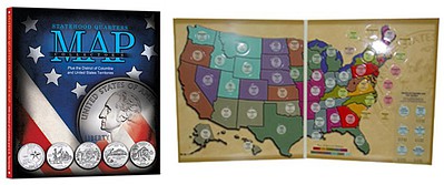 Whitman Statehood Quarters Collectors Map Coin Folder