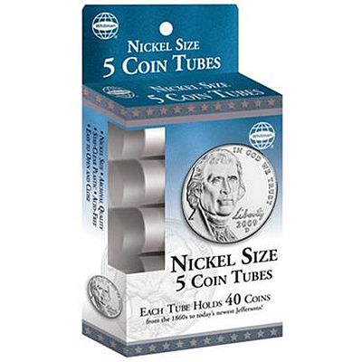 Whitman Nickle Size Coin Tubes Coin Collecting Book and Supply #2895