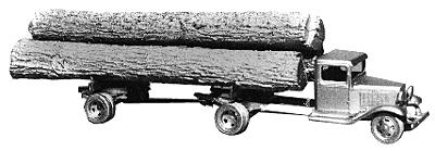 Wheel-Works 1934 Ford Log Truck w/Logs Kit HO Scale Model Vehicle #96112
