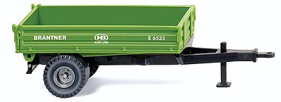 Wiking Brantner Low-Side Single-Axle Farm Trailer Assembled HO Scale Model Railroad Vehicle #38807