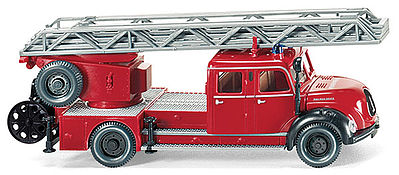 Wiking Fire Service Aerial Ladder HO Scale Model Railroad Vehicle #86234