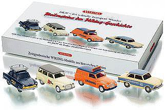 Wiking German Delivery Truck DKW 4-Pack HO Scale Model Railroad Vehicle #99076