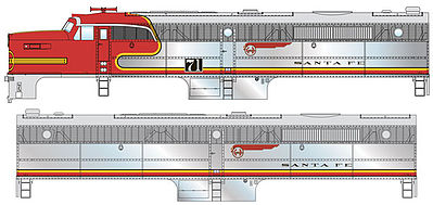 WalthersMainline Alco PA PB Set Sound & DCC Santa Fe #71L HO Scale Model Train Diesel Locomotive #20066