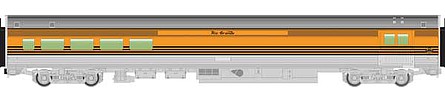 WalthersMainline 85 Budd Baggage-Lounge Denver & Rio Grande Western(TM) HO Scale Model Train Passenger #30066
