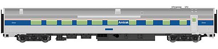 WalthersMainline 85 Budd Diner - Ready to Run - Amtrak(R) Phase IV HO Scale Model Train Passenger Car #30163