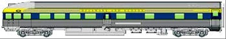 thumbnail image 2 of Walthers Mainline 30350 HO Scale 85' Budd Observation Car - Ready To Run Passenger Car 2 of 4