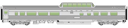 WalthersMainline 85 Budd Dome Coach Car Santa Fe HO Scale Model Train Passenger Ccar #30402