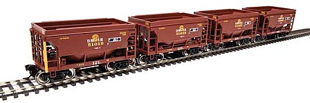 WalthersMainline 24 Minnesota Taconite Ore Car Set (4) - DMIR - Patch HO Scale Model Train Freight Car #58072