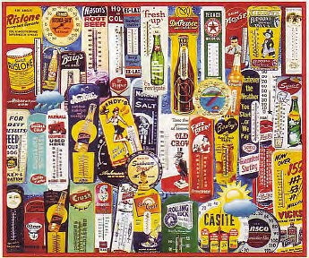 WhiteMount Whats the Temperature? Nostalgic Thermometers Collage Puzzle (1000pc) (D)