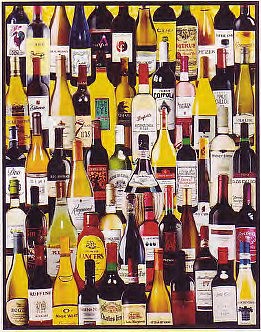WhiteMount Wine Bottles Collage Puzzle (1000pc)
