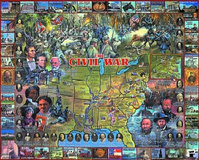 WhiteMount Civil War Historical Facts & People Collage Puzzle (1000pc)