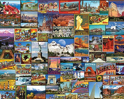 WhiteMount Best Places in America Collage Puzzle (1000pc)