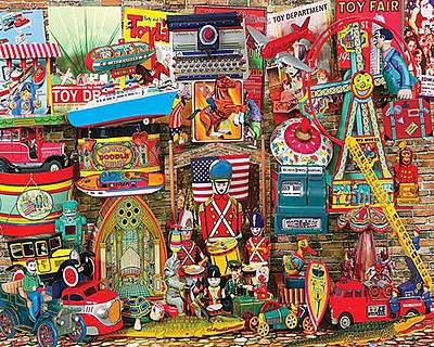 WhiteMount Antique Toys Collage Puzzle (1000pc)