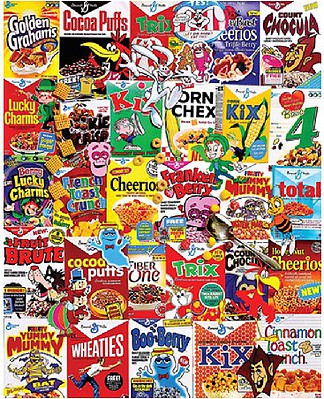 WhiteMount Cereal Boxes Collage Puzzle (1000pc)