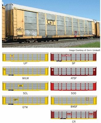 LE3530 WALTHERS 932-4801 Train Ho Kit à monter 89' enclosed auto