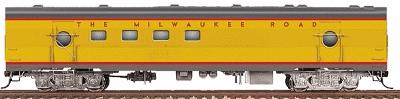 Walthers Milwaukee Road Railway Post Office Car #2152-53 - Ready to Run Milwaukee Road (UP City Scheme, Armour Yellow, gray) - HO-Scale