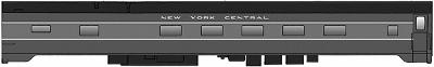 Walthers 1948 20th Century Limited Club-Lounge - Ready to Run New York Central Shore Series (2-Tone Gray) - HO-Scale