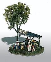 Woodland Ernie's Fruit Stand HO Scale Mini-Scene Unpainted Metal Kit Model Railroad Building #109