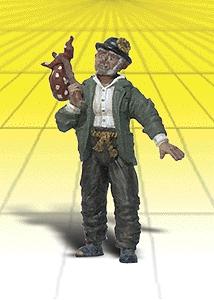 Woodland Hobo with Red Pouch G Scale Model Railroad Figure #2529