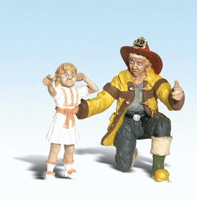 Woodland Scenic Accents Fireman Bill & Betsy G Scale Model Railroad Figures #2539