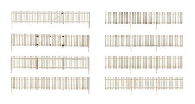 Woodland Picket Fence Kit 192' Scale Total with Gates, Hinges and Planter Pins