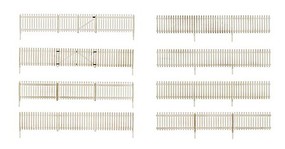 Woodland Picket Fence Kit 192' Scale Total with Gates, Hinges and Planter Pins N-Scale