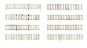 Woodland Picket Fence Kit 192' Scale Total with Gates, Hinges and Planter Pins O-Scale