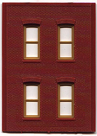 Woodland DPM 2 Story/4 Rectangle Windows (4) HO Scale Model Railroad Building Accessory #30138