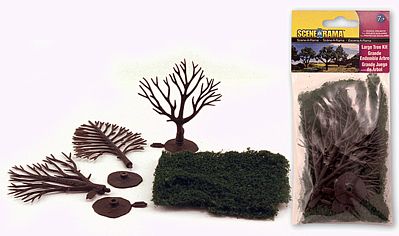Woodland Large Trees Kit pkg(3) Scene-A-Rama(TM) Model Railroad Tree #4194